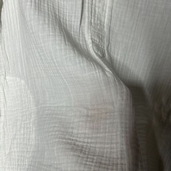 Ocean + Main Double Gauze Tunic Kaftan White Neutral Minimalist Size S/M - Picture 7 of 8